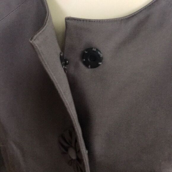 Baraschi deep taupe short jacket/ribbon buttons M - Picture 7 of 8